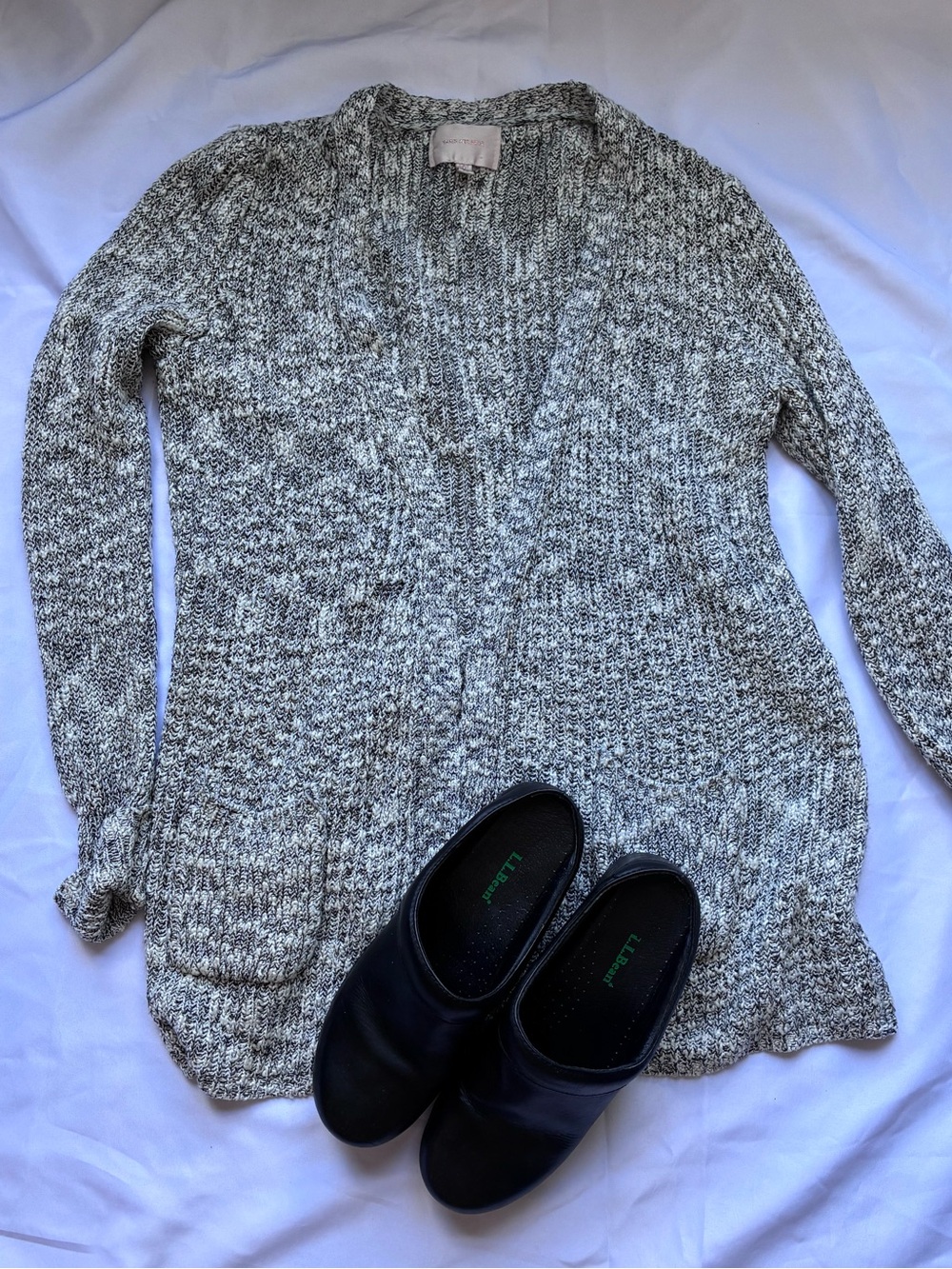Skies Are Blue Marled Knit Open Front Cardigan Sweater